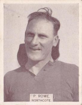 1933 Wills's Victorian Footballers (Large) #142 Percy Rowe Front